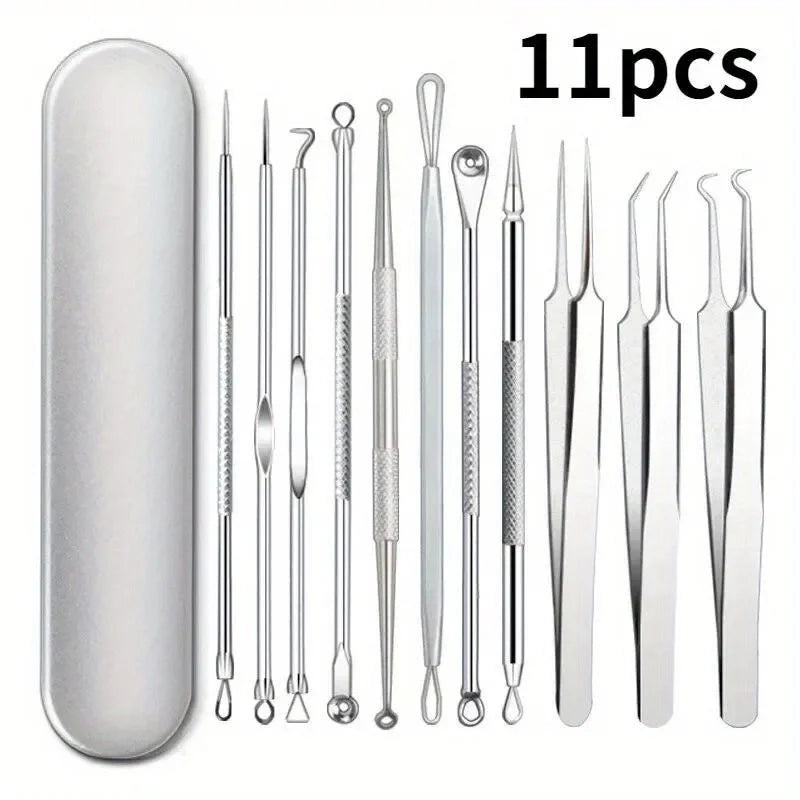 11/15pcs Blackhead Tools Deep Cleansing Facial Skincare Set for Mom,All Skin Types,Ideal Gift for Facial Care,Facial Care Tools